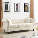 3-seater + 3-seater Combination sofa.Beige Velvet(W834S00063)