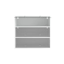 White Glass Door Shoe Storage Cabinet with RGB LED Light by HouseOfZazla