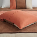 7 Piece Faux Suede Comforter Set Coral Queen