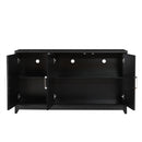 TV Stand For TVs Up To 65", Modern Entertainment Center Media Console Cabinet With 2 Spacious Storage Space, Solid Wood Legs For Living Room by HouseOfZazla