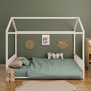 Montessori Style Floor House Shaped Bed With Safety Guardrails by HouseOfZazla