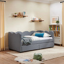 Gingham Daybed With USB Charging Port, Wave-Shaped Design by Unique Piece Furniture