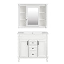 Bathroom Vanity With Top Sink, Mirror Cabinet, 2 Soft Closing Doors & 2 Drawers by HouseOfZazla