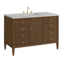 James Martin Myrrin 48" Single Bathroom Vanity, Mid-Century Walnut