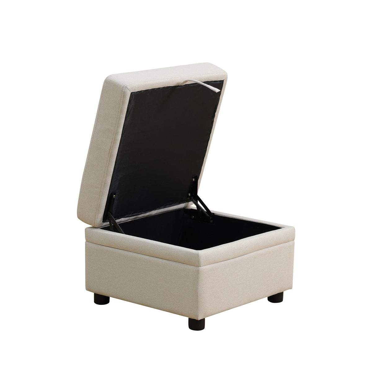 23" x 23" Off-White Square Ottoman, photo 2 of 10