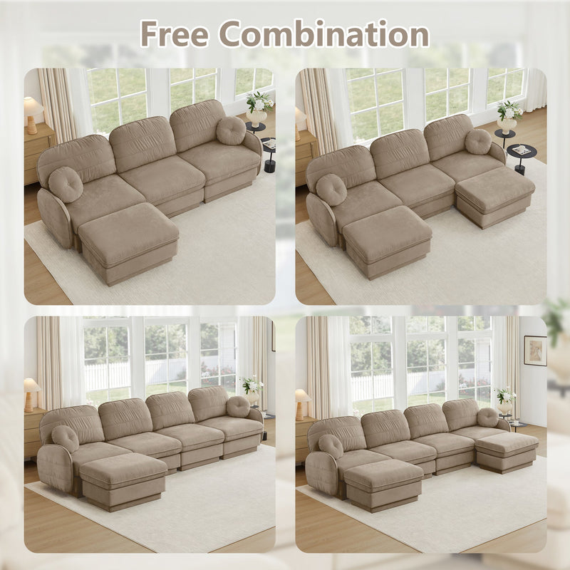 Chenille Cloud L-Shaped Loveseat Sofa, photo 8 of 10