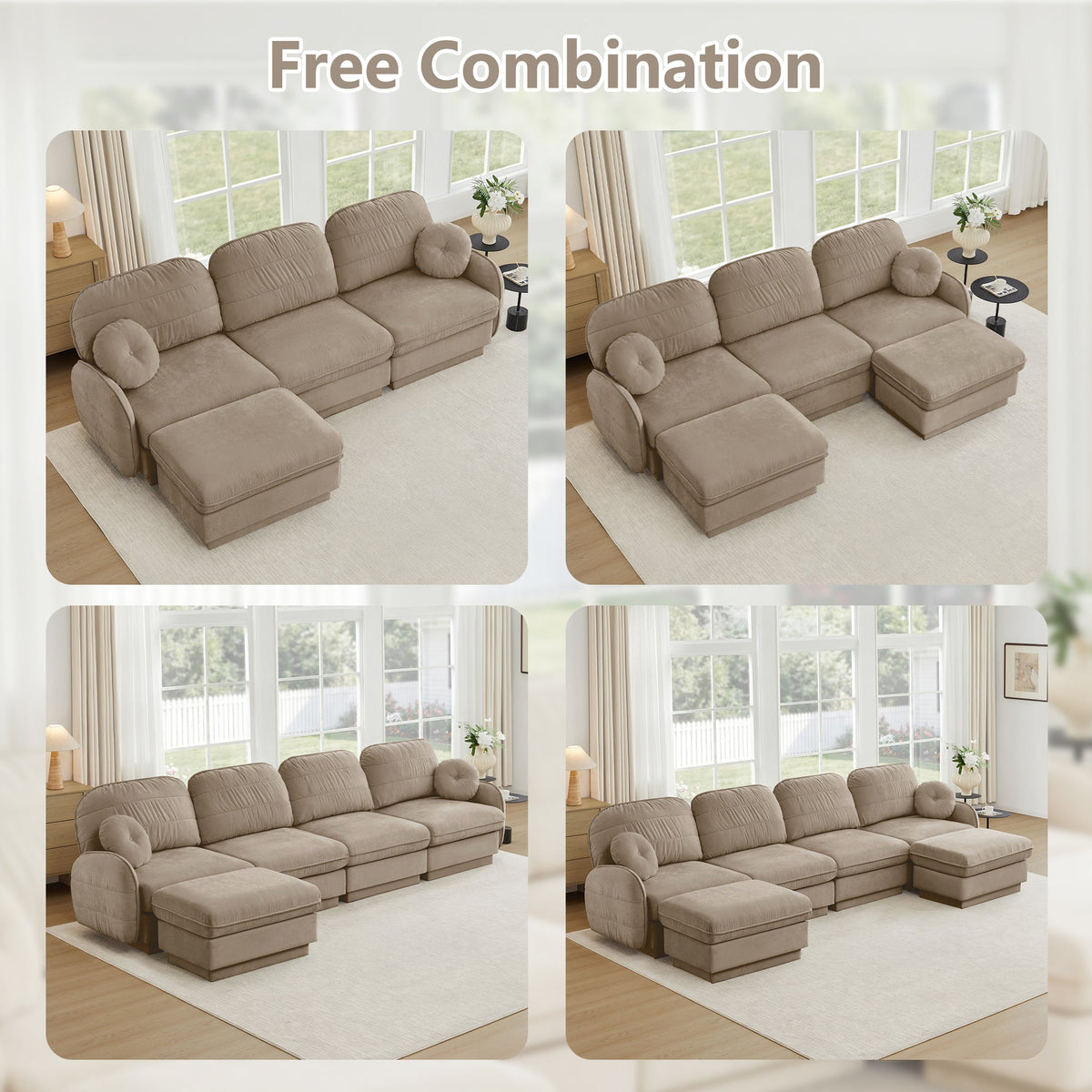105" Chenille Cloud 3-Seater Sofa, photo 6 of 10