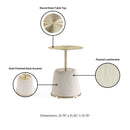 Anderson - Upholstered End Table With Round Top by HouseOfZazla