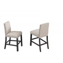 Upholstered Counter Dining Chair, Nailhead Trim (Set of 2) - Natural by HouseOfZazla