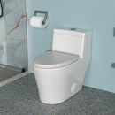 1 Piece Toilet, Dual Flush, Soft Closing Seat - White by HouseOfZazla