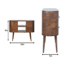 Solid Wood Rounded Entertainment Unit by Unique Piece Furniture