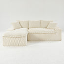 Modular Sofa, Convertible Twin Seat With Chaise Lounge