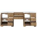 Double Sink Bathroom Vanity With Countertop, 2 Ceramic Sinks, 6 Drawers by HouseOfZazla