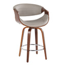 Symphony - Mid Century Modern Fixed Height Counter Stool & Swivel With Round Footrest (Set of 2) by HouseOfZazla