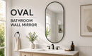 Black PVC Frame Mirror 18X40 Inch
