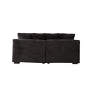 74.8" Modern Luxury Twins Sofa Couch for Living Room Quality Corduroy Upholstery Sleeper Sofa Bed Daybed Black