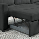 78.5" Sleeper Sofa Bed Reversible Sectional Couch with Storage Chaise and Side storage bag for Small Space Living Room Furniture Set