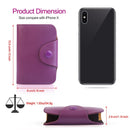 Credit Card Holder Wallet PU Leather Snap Closure Purse Accordion Case with 12 Pcs Card Slots