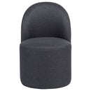 Aubrey Upholstered Barrel Dining Side Chair Charcoal (Set of 2)