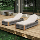 Outdoor Chaise Lounge Chair with Adjustable Backrest and Cushion by HouseOfZazla