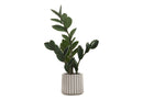 20" Tall Artificial ZZ Plant in Grey Cement Pot by HouseOfZazla