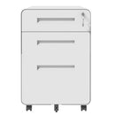 3-Drawer Mobile File Cabinet With Lock, On Casters, Holds A4/Letter Files