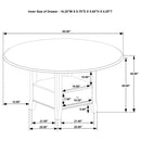 Fulton - Round Dining Table With Drawer - Dark Brown by HouseOfZazla