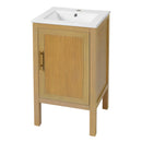 Bathroom Cabinet With Sink, Adjustable Shelf, Soft Closing Hinges - Natural Wood by HouseOfZazla