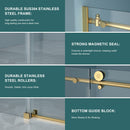 Single Sliding Bypass Shower Door Enclosure With Tempered Glass by HouseOfZazla