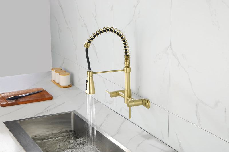 3 Functions Wall Mounted Bridge Kitchen Faucet