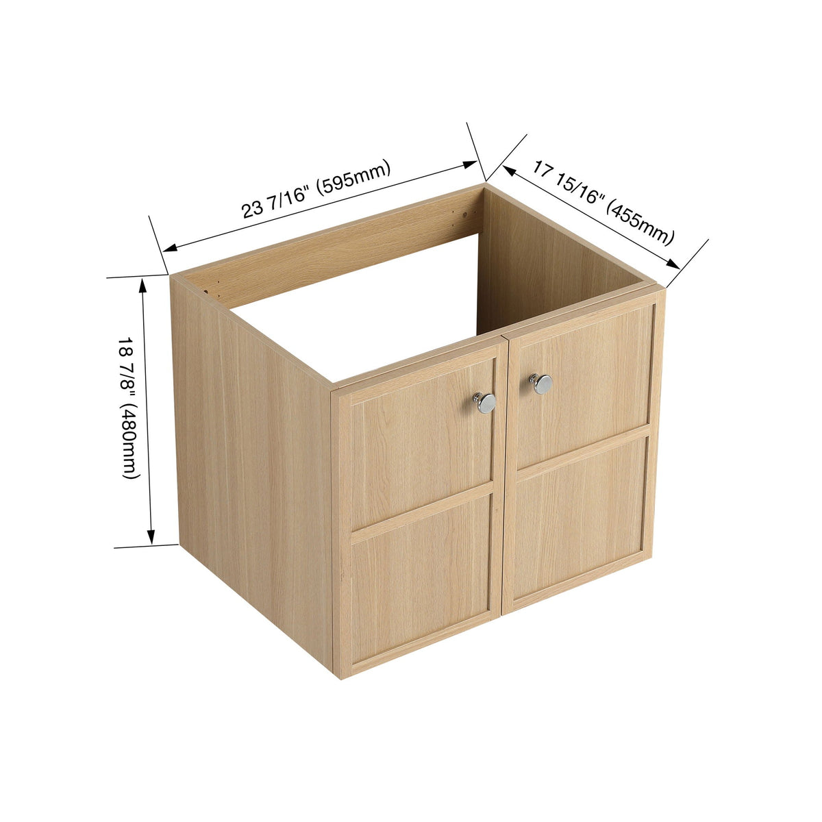 Modern Wall Mounted Bathroom Vanity With Soft Closing Doors, photo 8 of 8