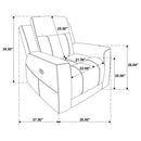 Slater - Upholstered Recliner Chair With Manual Recline - Taupe by HouseOfZazla