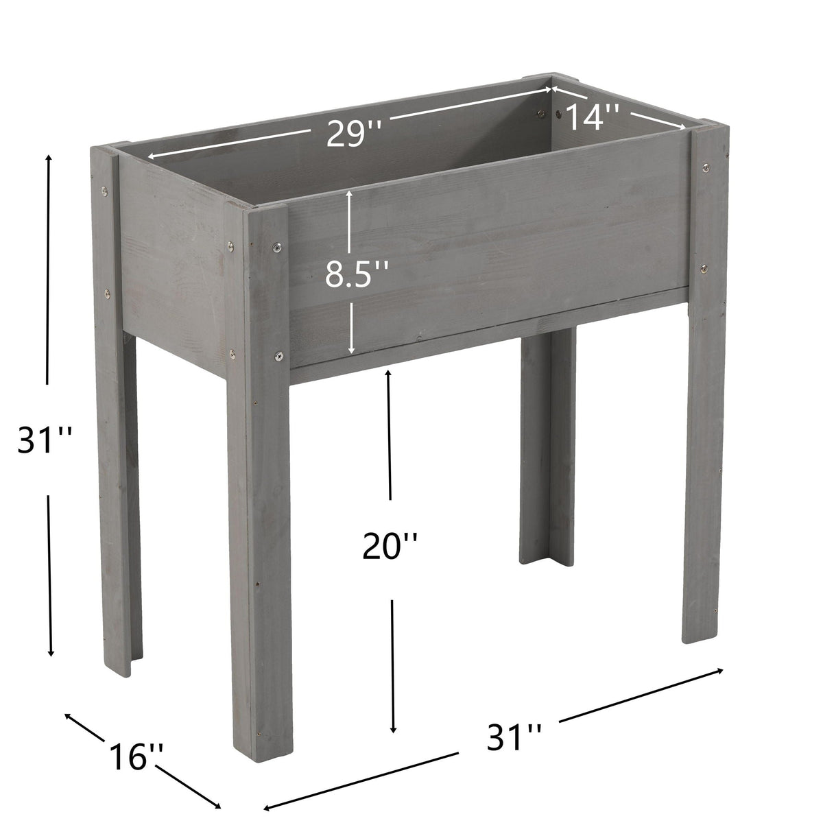 Raised Garden Bed With Legs, Elevated Planter Box For Outdoor Plants, photo 37 of 40