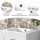 Bathroom Vanity With Integrated Undermount Ceramic Sink, 2 Doors And 1 Drawer, Soft Close Hinges
