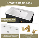 Bathroom Vanity With Sink, Soft Closing Doors & Drawers, Metal Handles