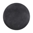 Outdoor Lightweight Concrete End Table With Natural Texture - Matte Black