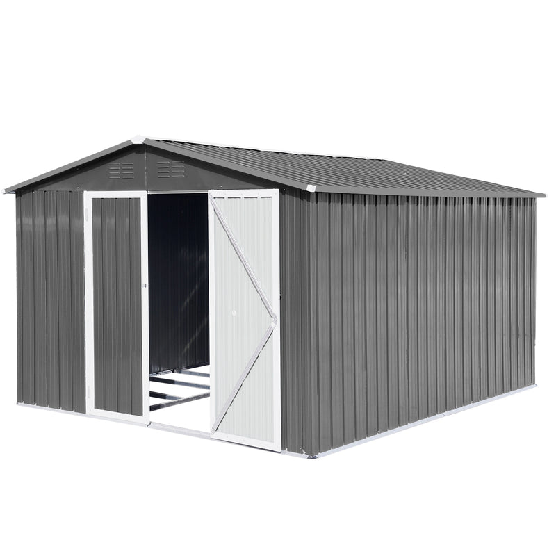 Metal garden sheds 8ftx10ft outdoor storage sheds Grey (Old sku:W1350S00016)