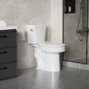 Gloss 2 Piece Toilet With 1.28 Gpf Tornado Flush, Rimless Bowl, Soft Closing Seat - Gloss White by HouseOfZazla