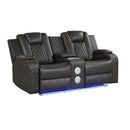 Benz - Power Recliner Set With LED Lighting And USB Charging by HouseOfZazla