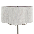 Lily - Contemporary Table Lamp - Polished Nickel / Gray by HouseOfZazla