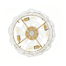 19-Inch Floral Glass Ceiling Fan with ABS Blades