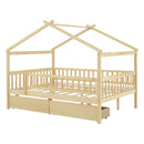 House Bed With 2 Drawers