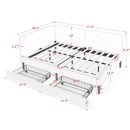 Upholstered Platform Bed Frame With 2 Storage Drawers And Adjustable Sofa Bed by HouseOfZazla