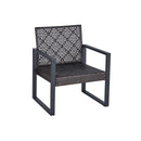 4 Piece Patio Furniture Set With Acacia Wood Table Top And Cushions by HouseOfZazla