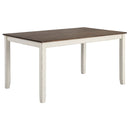 Ebers - 7 Dining Set With 2 Tone Upholstered Chairs - Vanilla White by HouseOfZazla