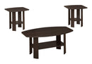 Table Set: Coffee, End, Side, Accent, Living Room, Transitional (Set of 3) - Espresso by Unique Piece Furniture