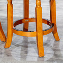 30" Bar Stool, Natural Finish, Saddle Leather Seat