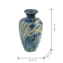 D8.7x15.5' Blue and Brown Reactive Glazed Vase by HouseOfZazla