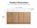 60" Freestanding Bathroom Vanity With Dual Resin Sink