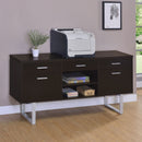 5 Drawer Credenza With Open Shelving - Cappuccino by HouseOfZazla